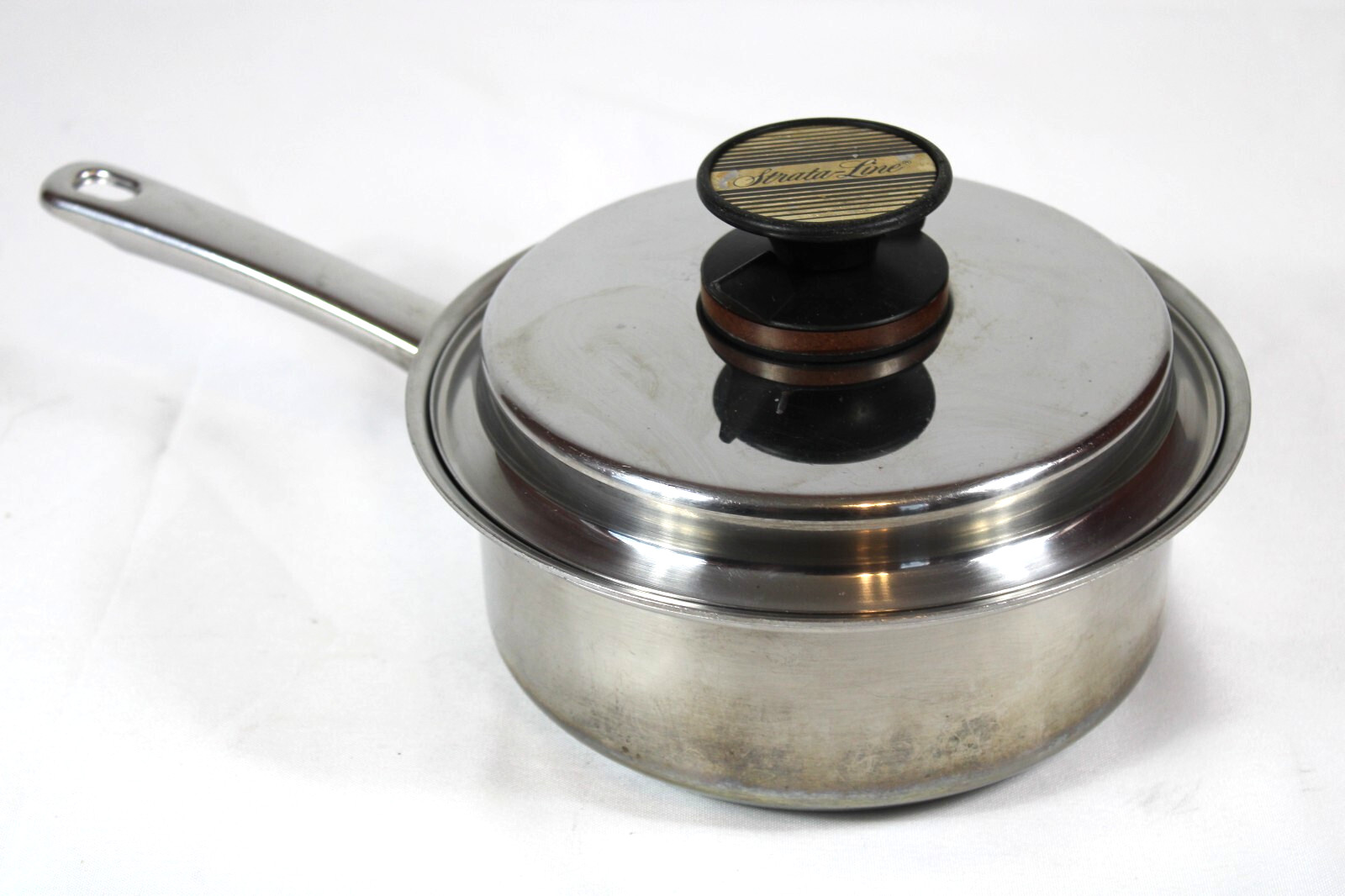 Vintage Vollrath Strata-Line 1 1/2 QT Quart Saucepan T-304 with Vented Lid