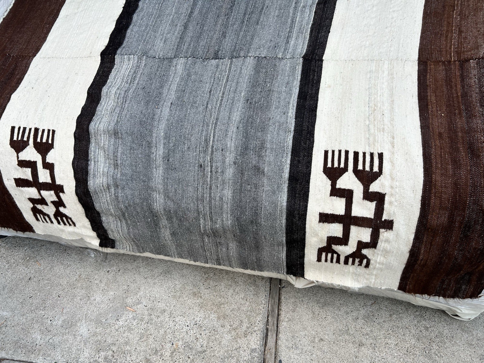 Handwoven Wool Blanket South American Peruvian Timoteos 71” X 60” Approx