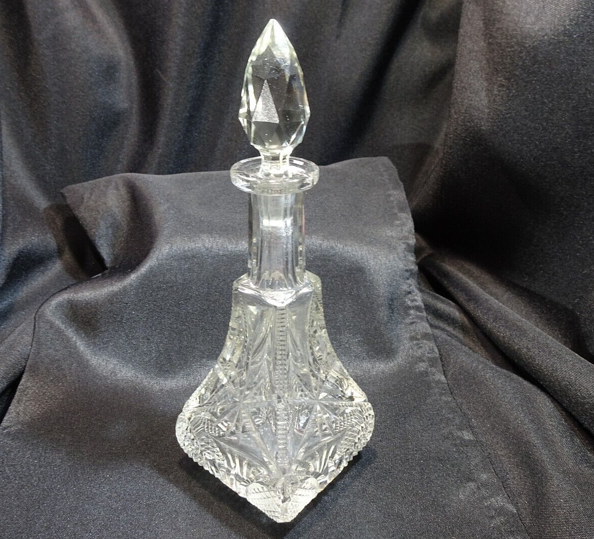 Vintage 1940's Tall Lead Crystal Perfume Bottle