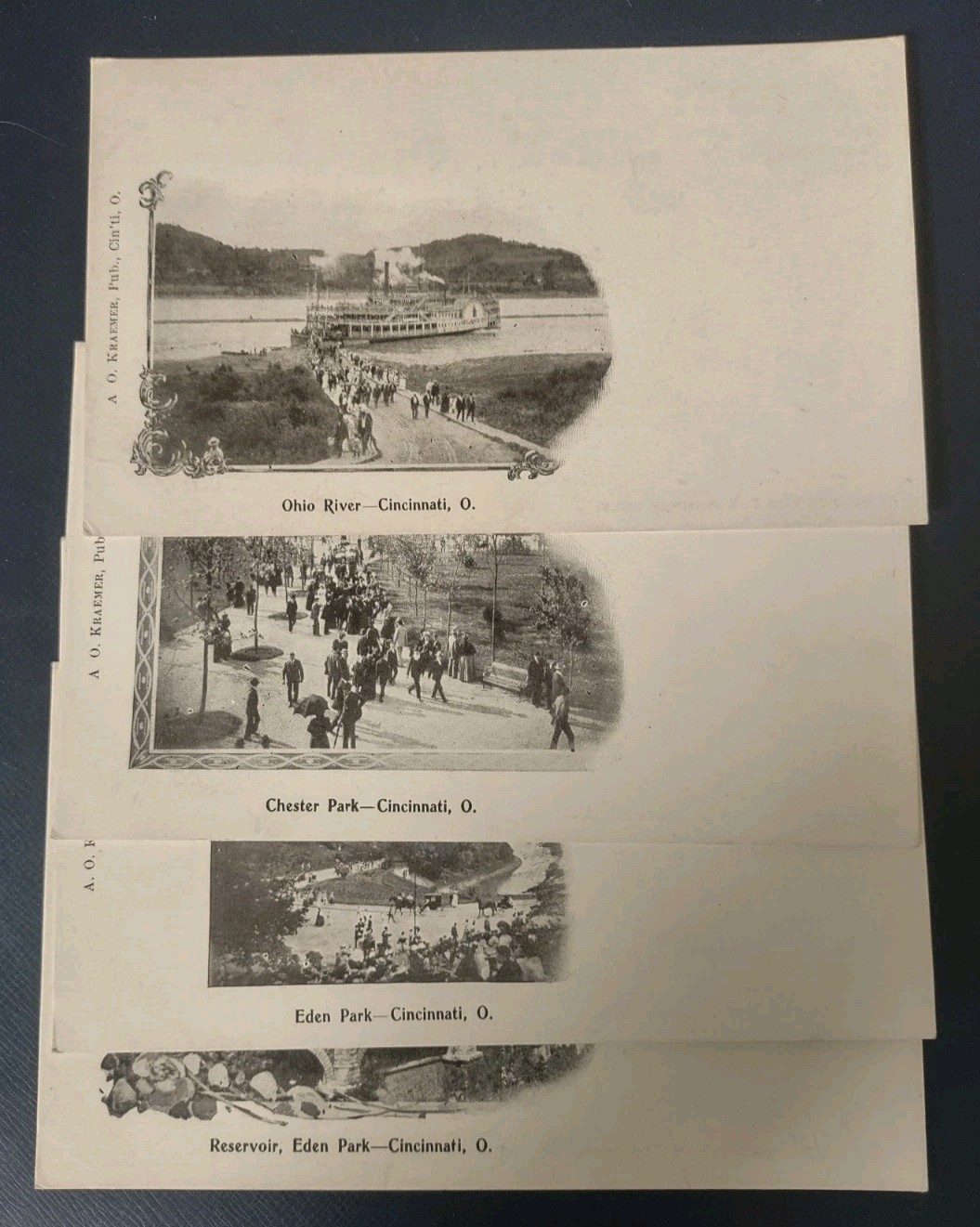 4 1900s Cincinnati OH UDB A.O. Kraemer Postcard Lot Ohio Landmarks Unused 