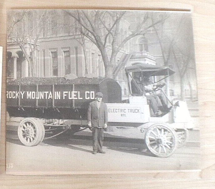 1910s electric truck rocky mountain fuel co. photo vintage 1910s electric truck rocky mountain fuel co. photo vintage