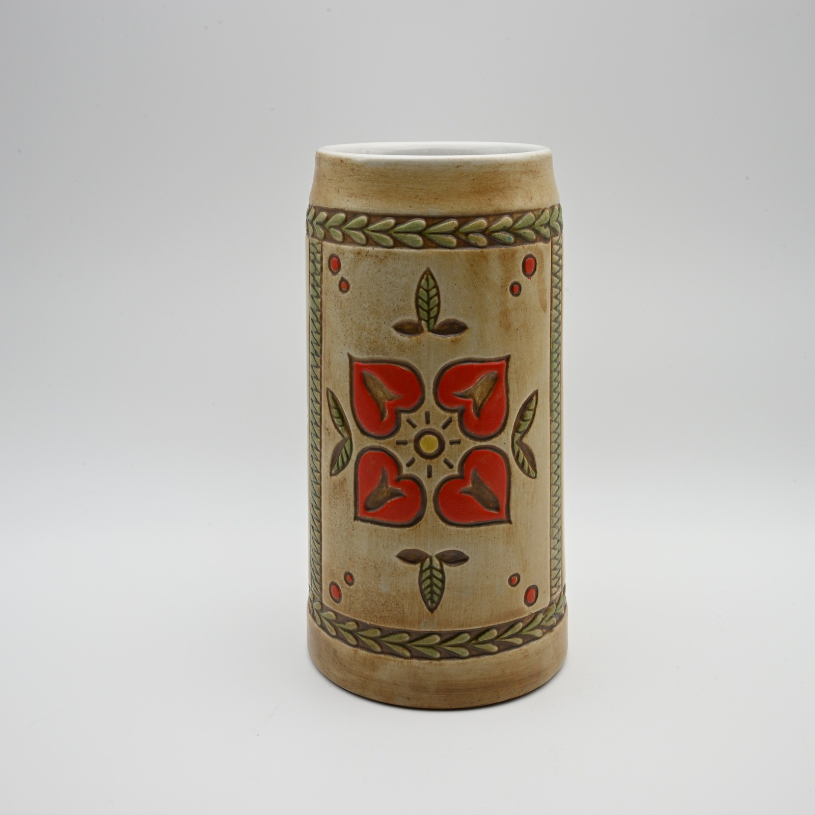 Vintage 1971  Ceramarte Anheuser Busch Americana 4 hearts Beer Stein