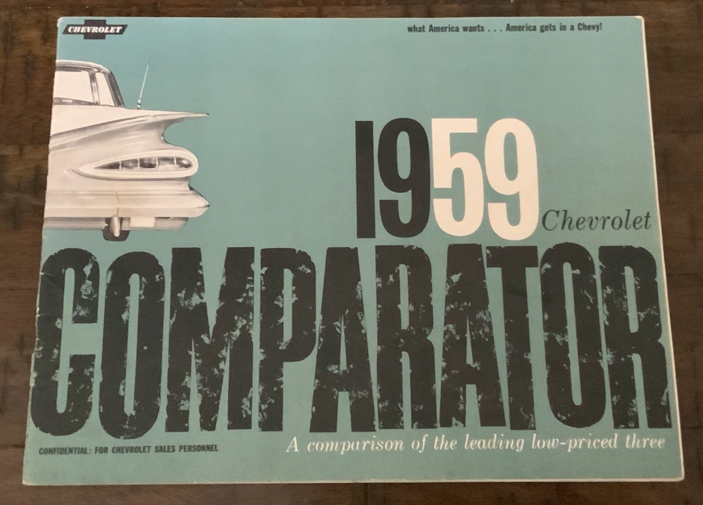 Vintage 1959 Chevrolet Comparator Booklet Brochure Chevy Ford Plymouth