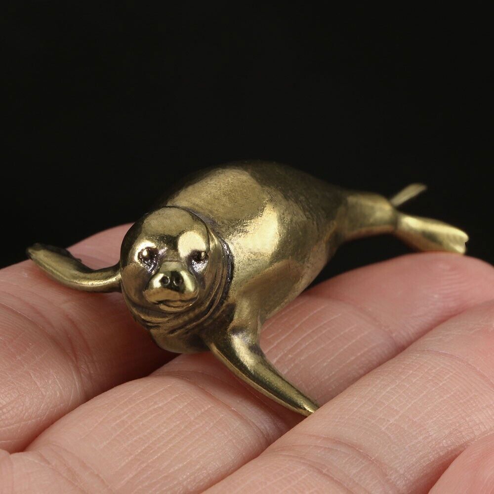 Solid Brass Seals Figurine Small Statue Animal Figurines Toys Desktop Decoration