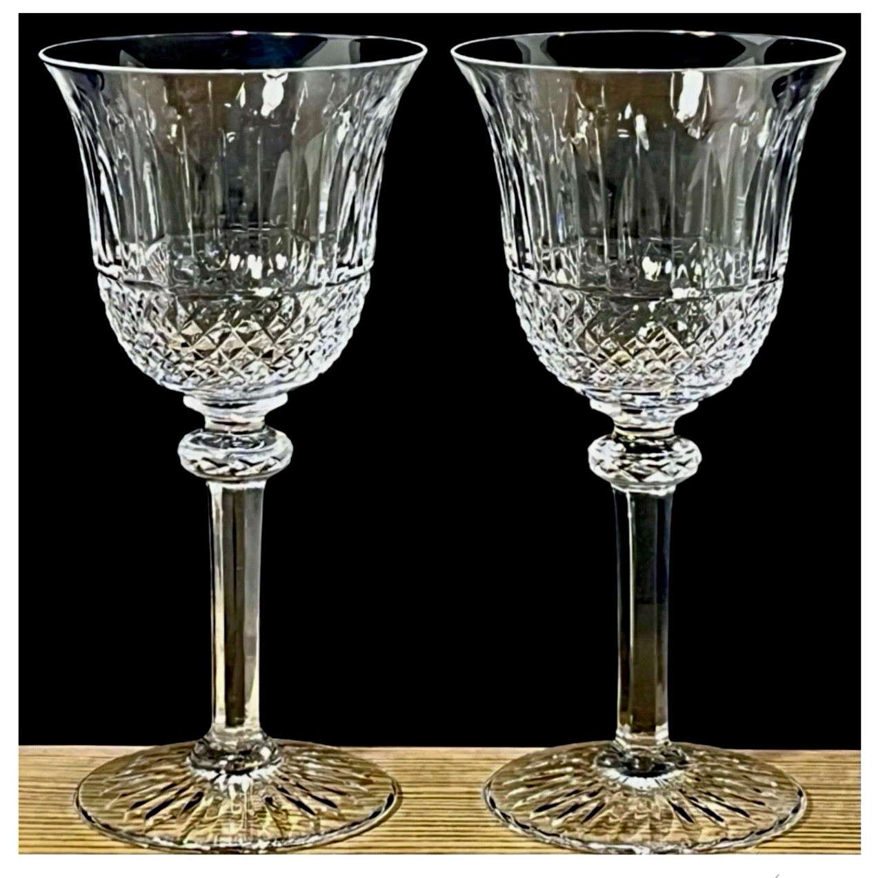 St. Louis Tommy Crystal Wine Glasses Burgundy Wine Beautiful (Set of 2) Last set