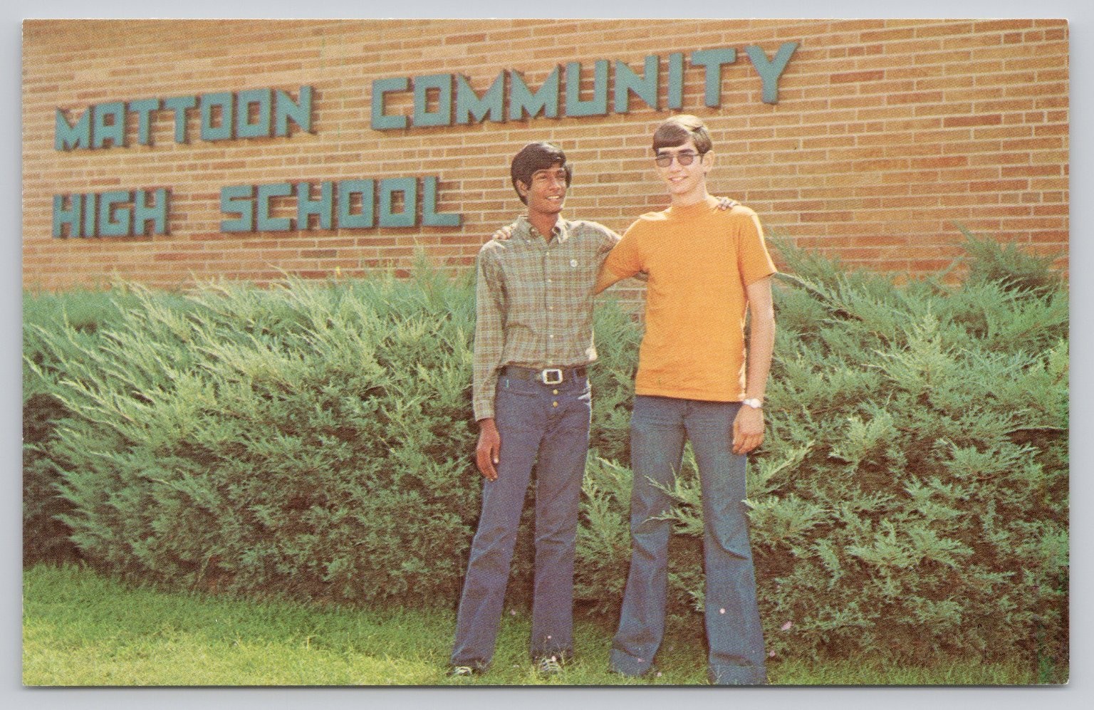 1973 Mattoon Community High School IL AFS Student Photo Postcard Dexter Press
