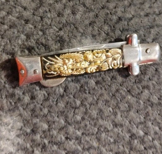 Vintage Dragon/ Bullfighter Scene In The Handle Marked S103. 5 1/2\