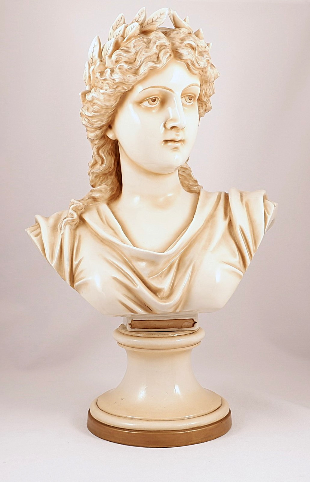 Large Vintage Royal Rudolstadt Ceramic Porcelain Greek Goddess Bust Figurine