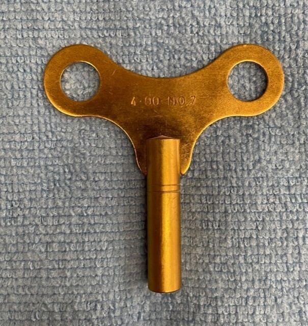 Brass Key For Schatz 49 400 Day & 54 1000 Day / Anniversary Clocks 