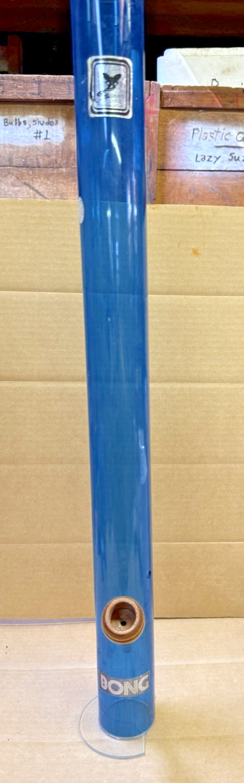 Collectable Org Sarah’s Family Bong Vintage Unused Blue 23 Inch Base Is Chip