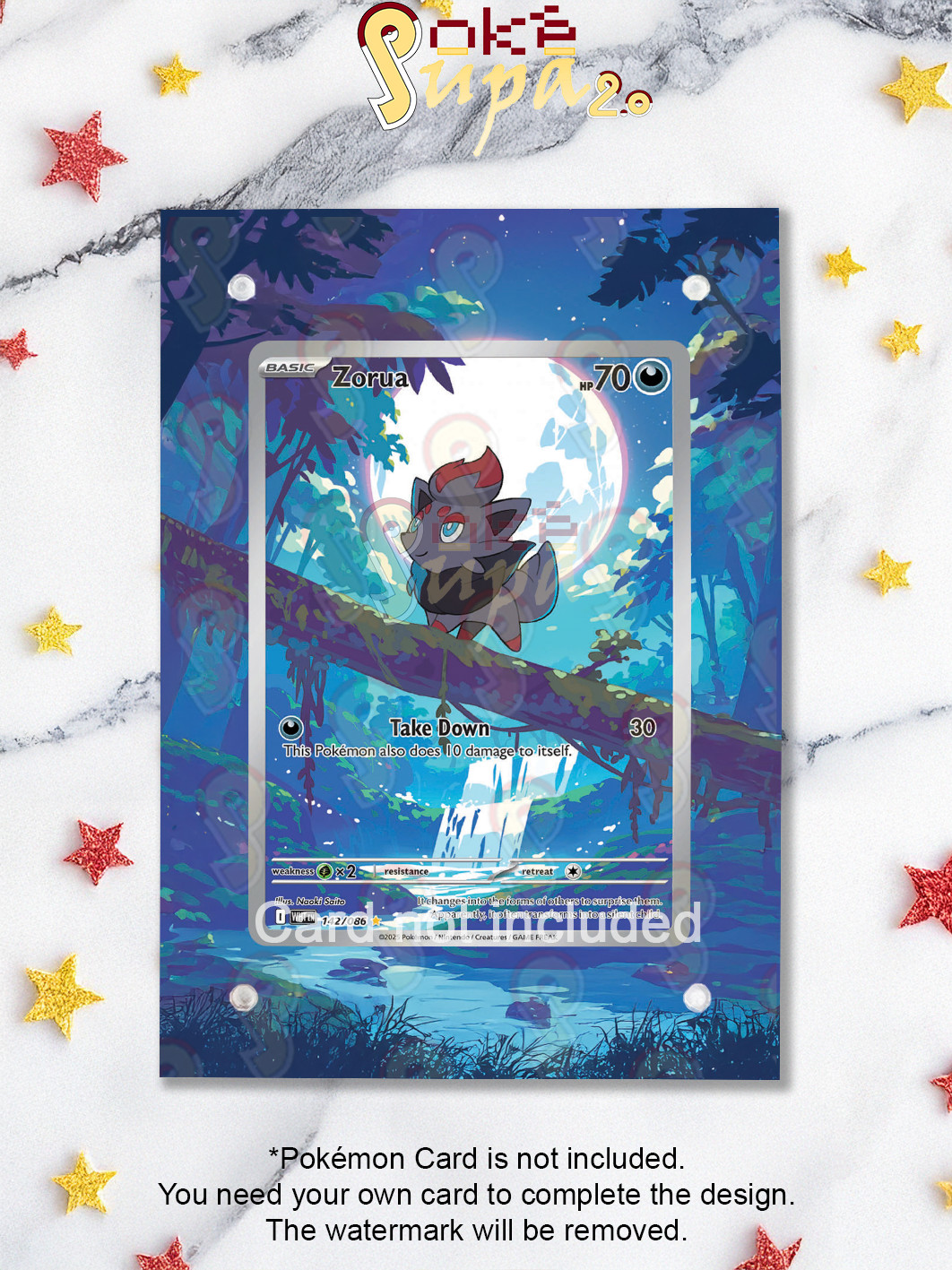 NEW Magnetic Case2.0+Artwork+Stand - Zorua 142/086 - Pokémon White Flare NEW Magnetic Case2.0+Artwork+Stand - Zorua 142/086 - Pokémon White Flare
