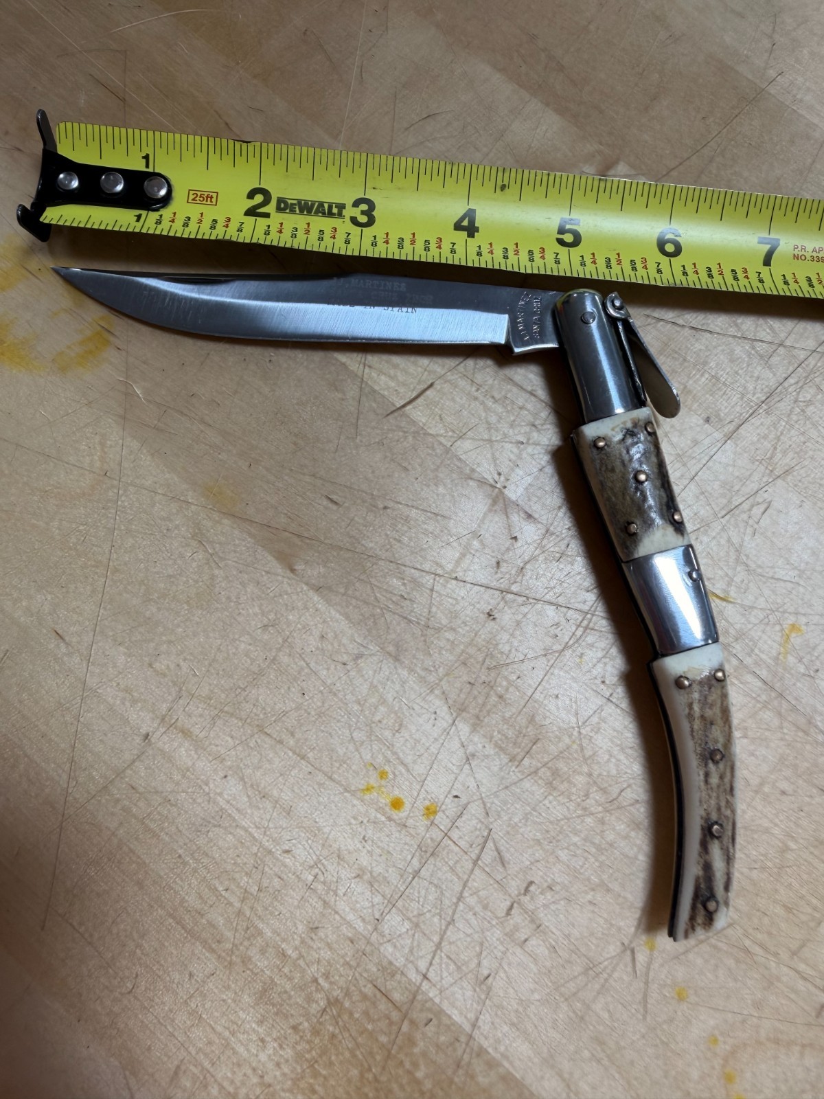 VTG J.J. Martinez Navaja Arabe Ratchet Stag Pocket Folding Knife Spain