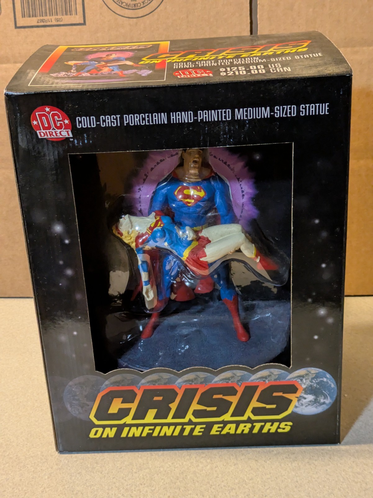 Vintage 1991 DC Direct SUPERMAN Statue CRISIS On Infinite Earth New In Box #2510