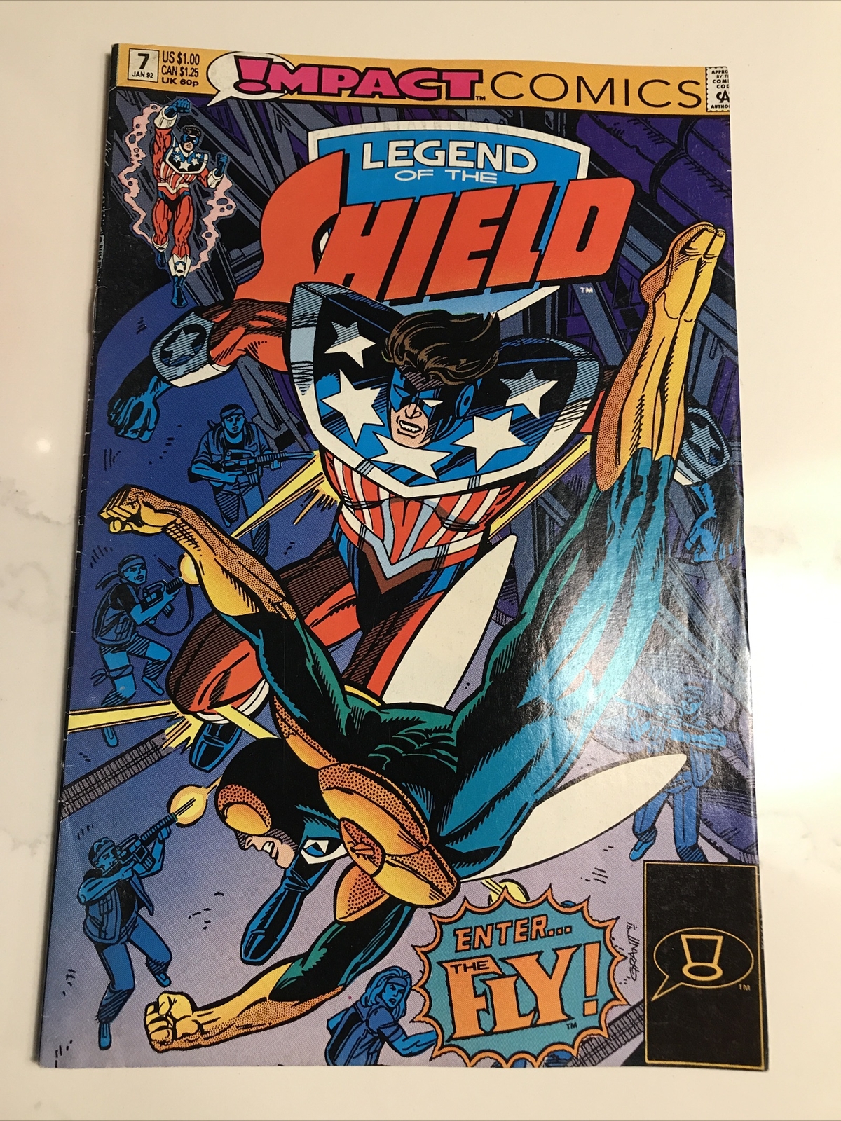 Legendof The Shield Comic # 7 Impact Comics January 1992 The Fly Legendof The Shield Comic # 7 Impact Comics January 1992 The Fly