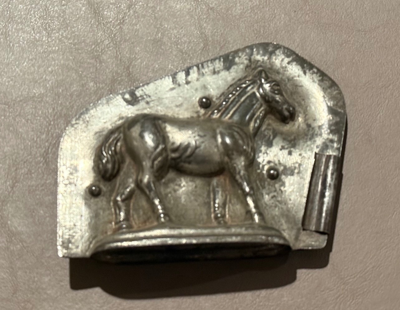 RARE European Antique Horse chocolate mold 2-parts w/clip RARE European Antique Horse chocolate mold 2-parts w/clip