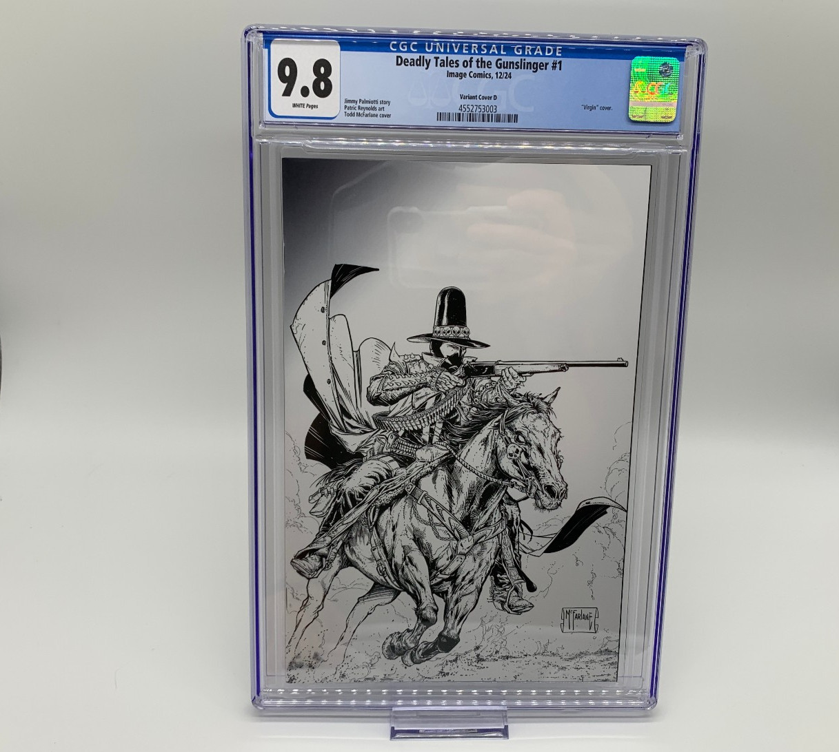 Deadly Tales of the Gunslinger #1 CGC 9.8 1:50 B&W Virgin Incentive McFarlane Deadly Tales of the Gunslinger #1 CGC 9.8 1:50 B&W Virgin Incentive McFarlane