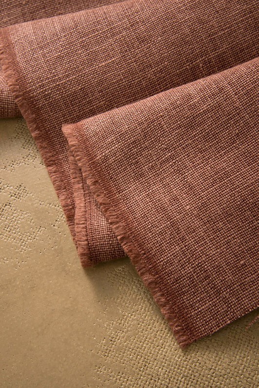 Kerry Joyce Plain 100% Linen Uphol Fabric- Colette / Old Brick 3.80 yds 2032-09