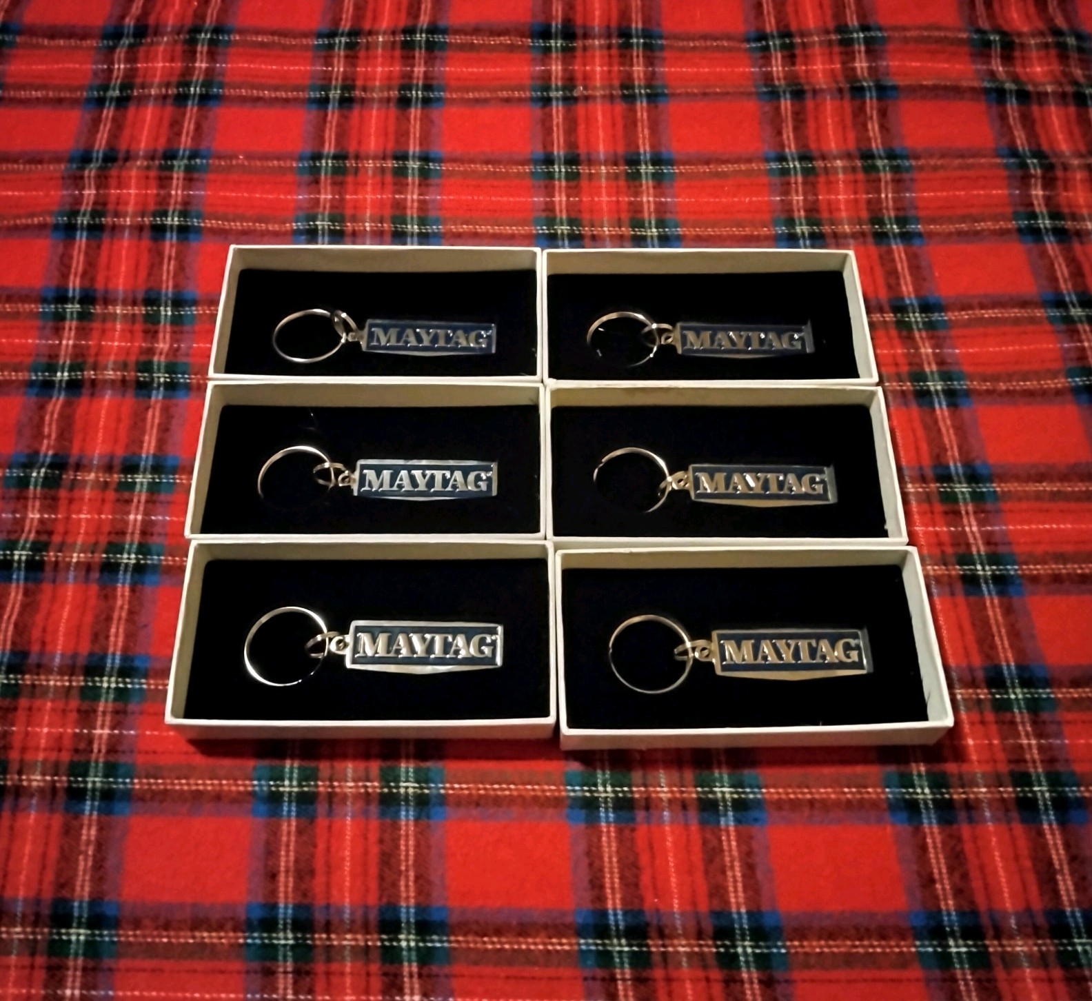 Maytag What\'s Inside Matters Keychain Lot (6 Keychains) With Boxes
