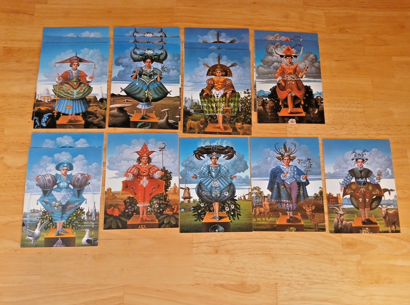 DK Astrology Blank Cards 1990s Lot 17 Peter Lawman Art Zodiac Tarot Set Vintage