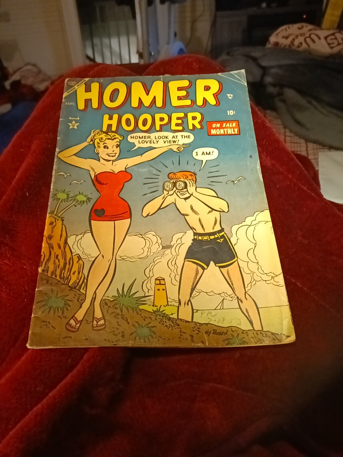HOMER HOOPER 3 Atlas Comic 1953 Hy Rosen GOOD GIRL ART Cover Golden Age Stan Lee