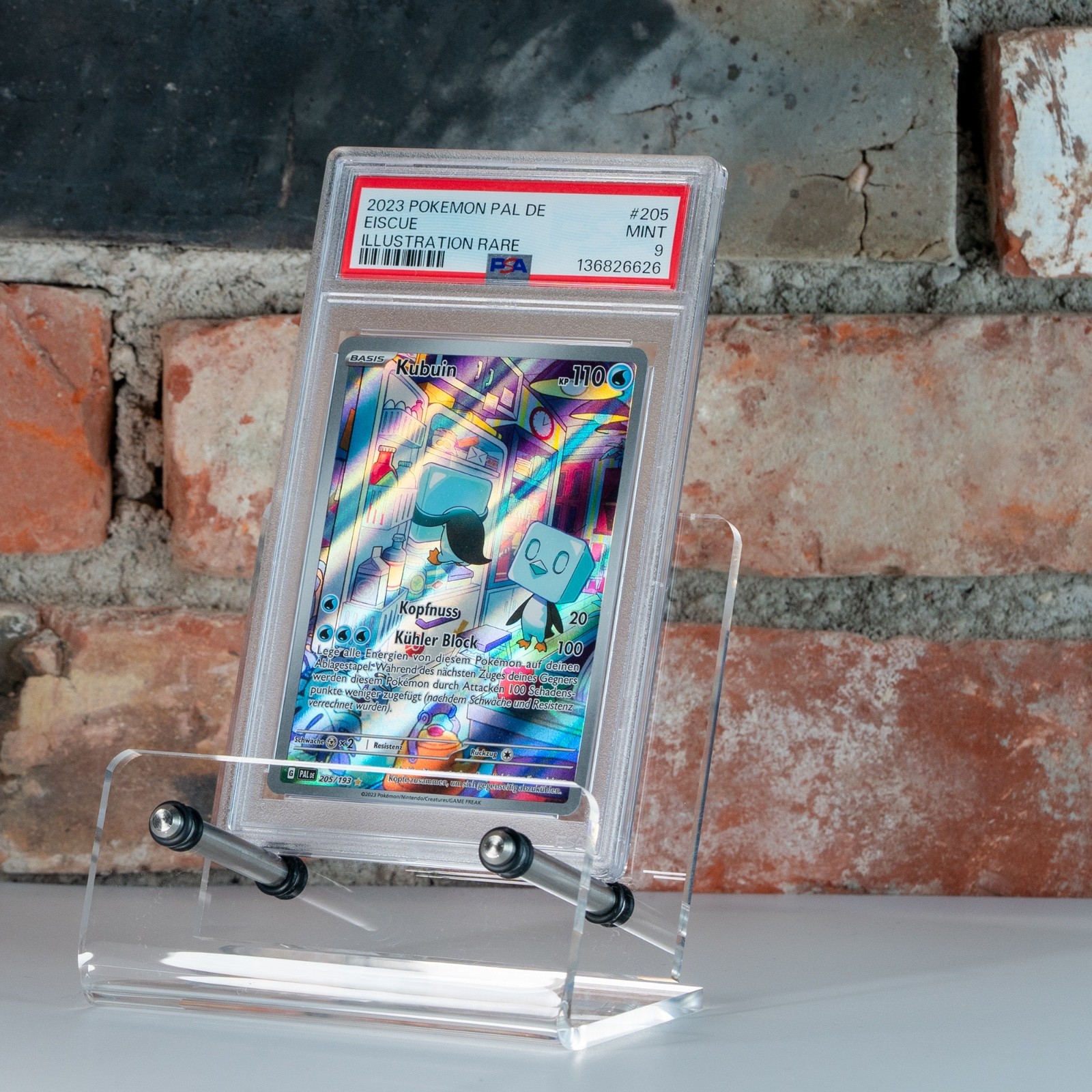 Pokemon Eiscue Kubuin 205/193 PSA 9 DE Paldea Evolved Illustration Rare