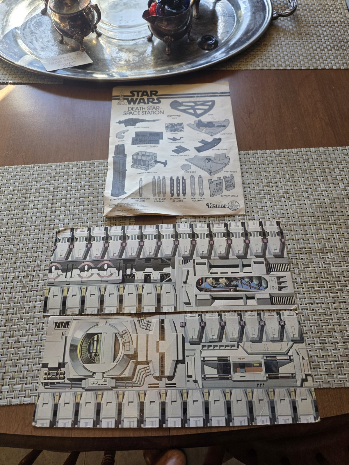 Vintage STAR WARS DEATH STAR ORIGINAL CARDBOARD INST & INSTRUCTIONS KENNER 1978