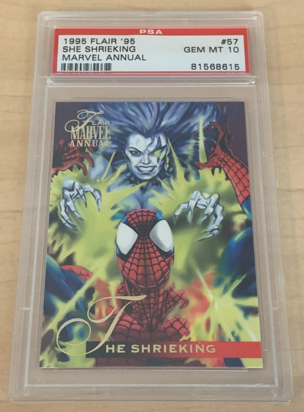 1995 Flair \'95 Marvel Annual π The Shrieking π SPIDER-MAN π PSA 10 π POP 12 1995 Flair \'95 Marvel Annual π The Shrieking π SPIDER-MAN π PSA 10 π POP 12