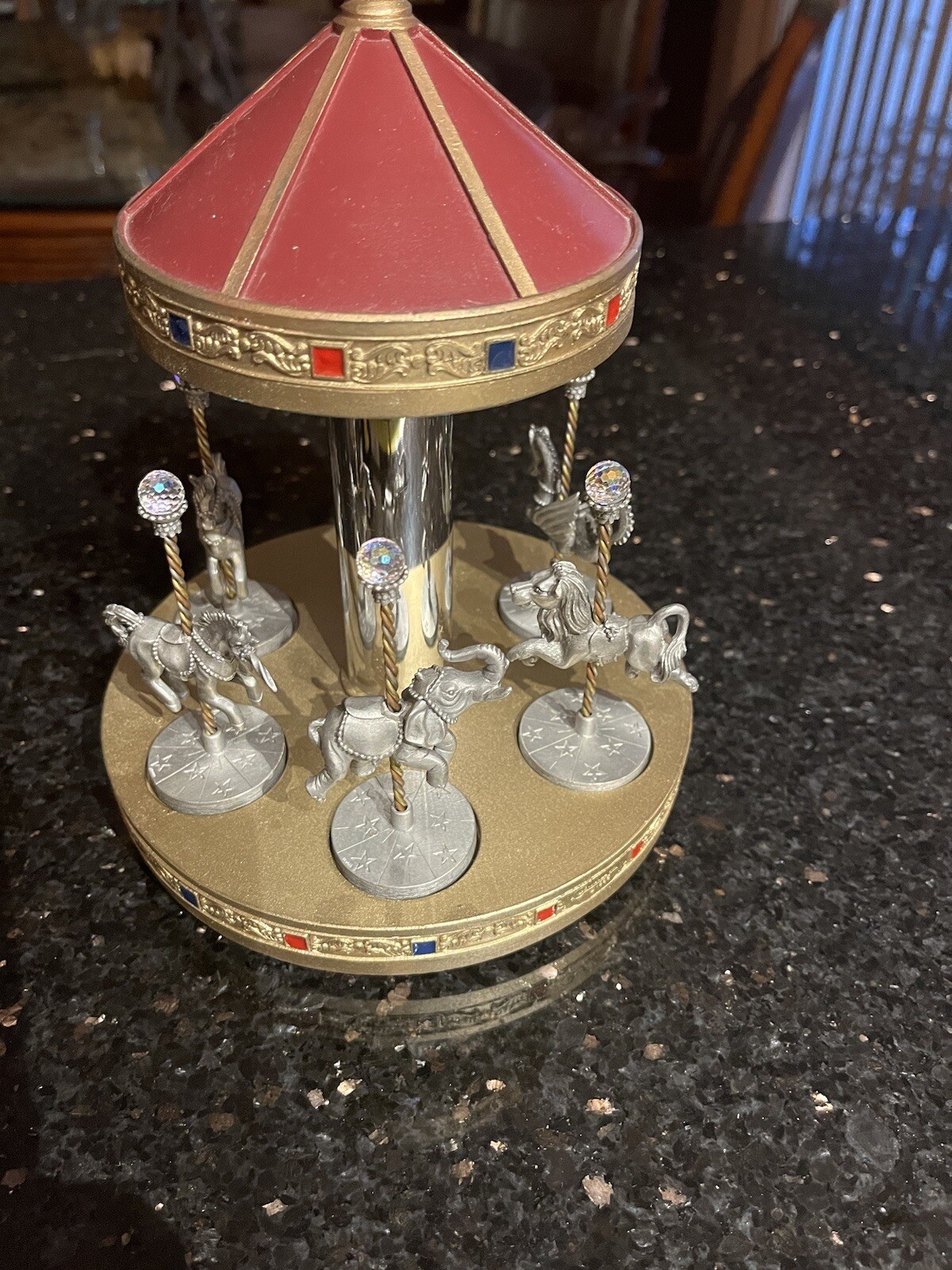 Vintage carousel on Rotating Platform