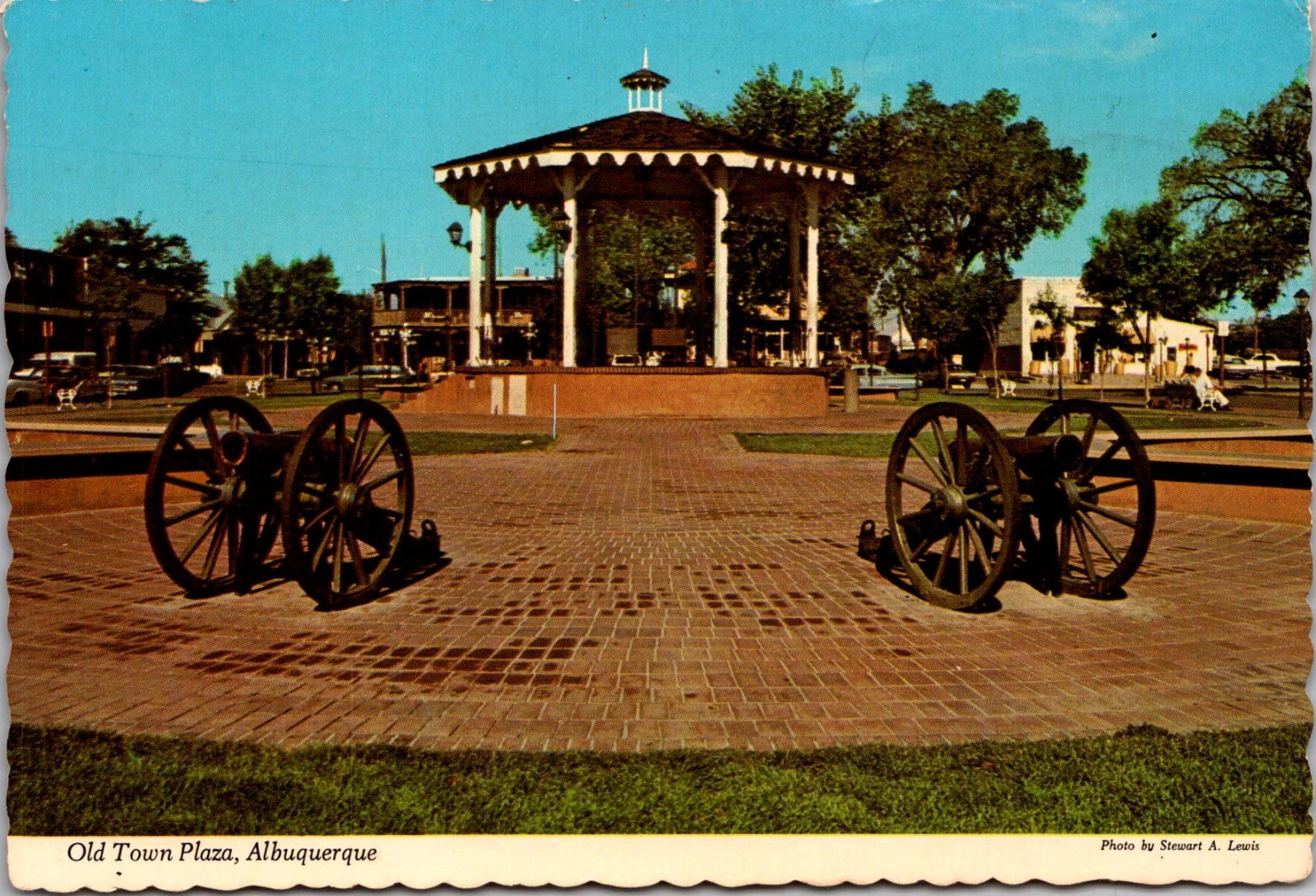 Old Town Plaza Center Bandstand Albuquerque NM Vintage Postcard TP13-19