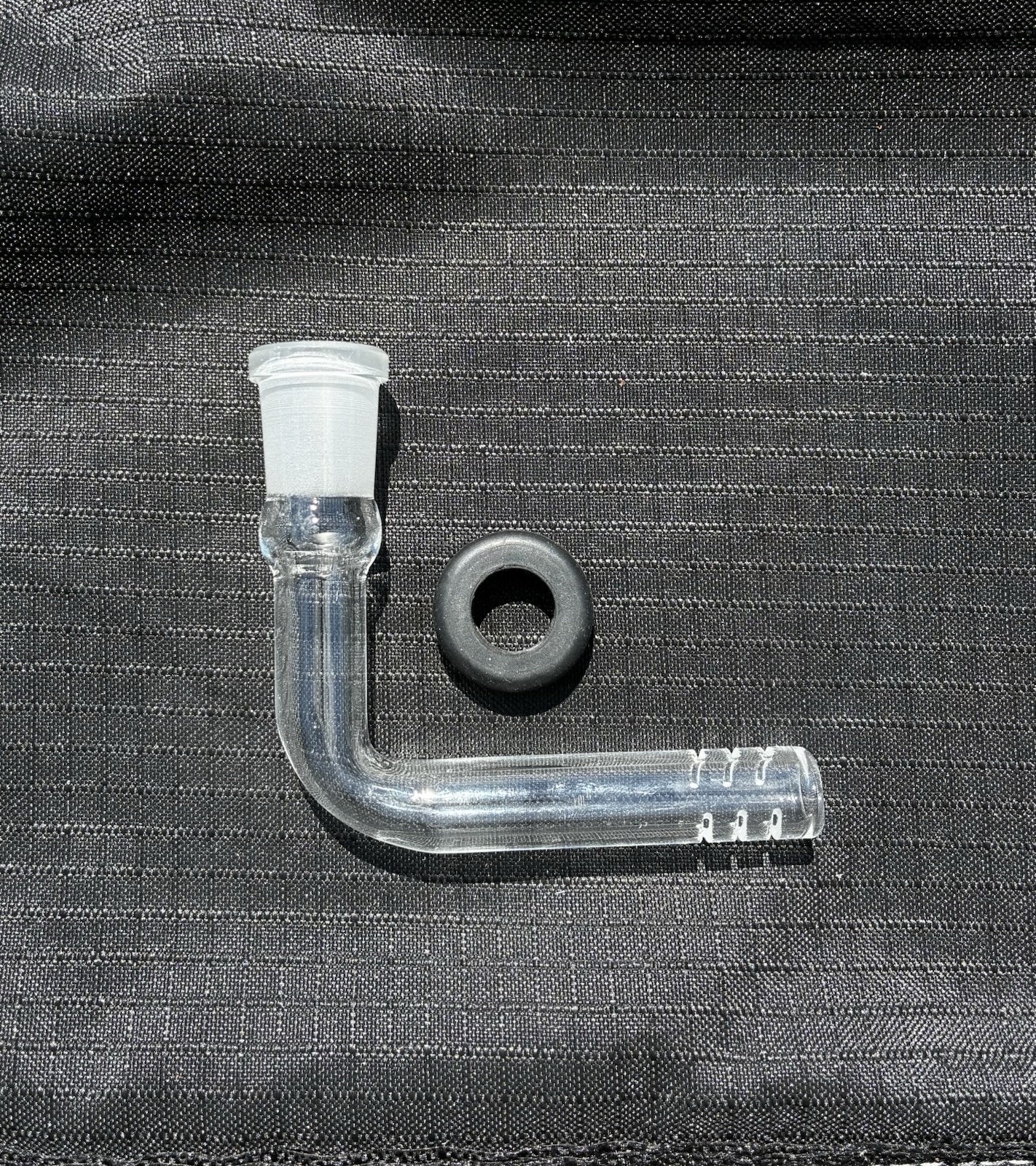 Curved Glass Downstem 90 Degree L Stem Bent 14mm 3” Inch Bong Water Pipe Grommet