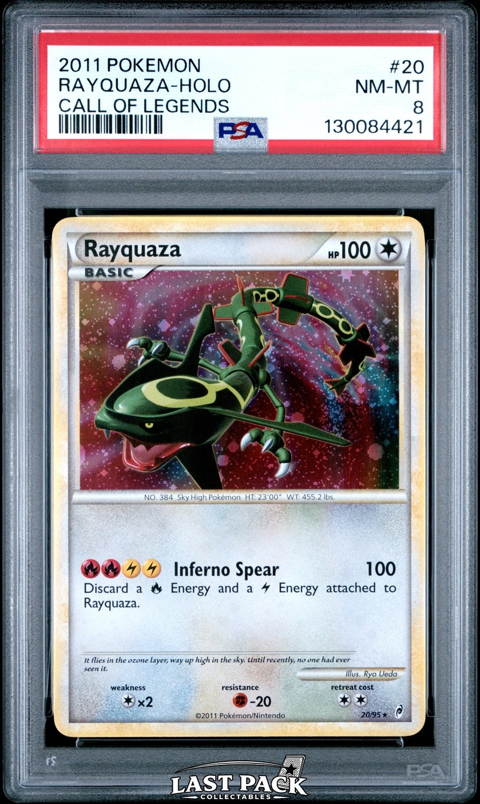 Rayquaza Holo 20/95 Call Of Legends Pokemon PSA 8