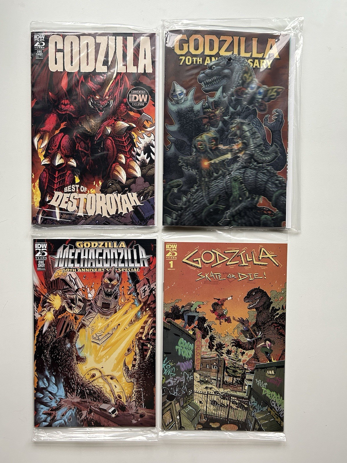 Godzilla: 70th Mechagodzilla 50th Destroyah SDCC Exclusive Lot Of 4 IDW Comics