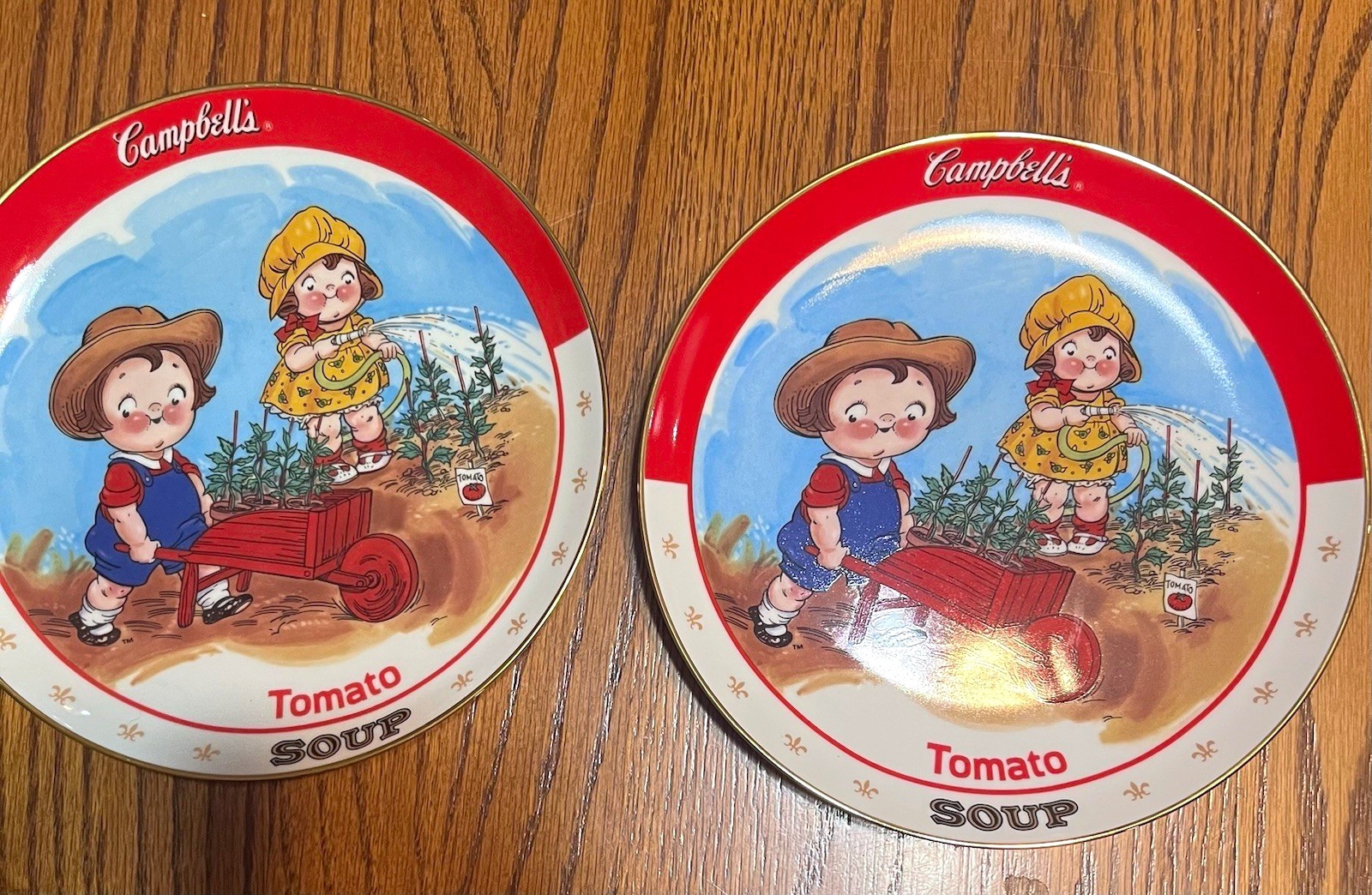 Danbury Mint Campbells Tomato Soup Advertising Collector Plates, Vintage