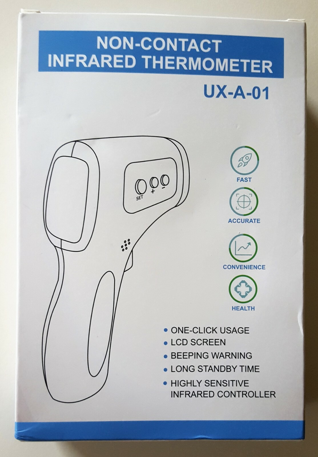 Non-Contact Digital Infrared Forehead Thermometer Medical Grade 1 Sec Accurate
