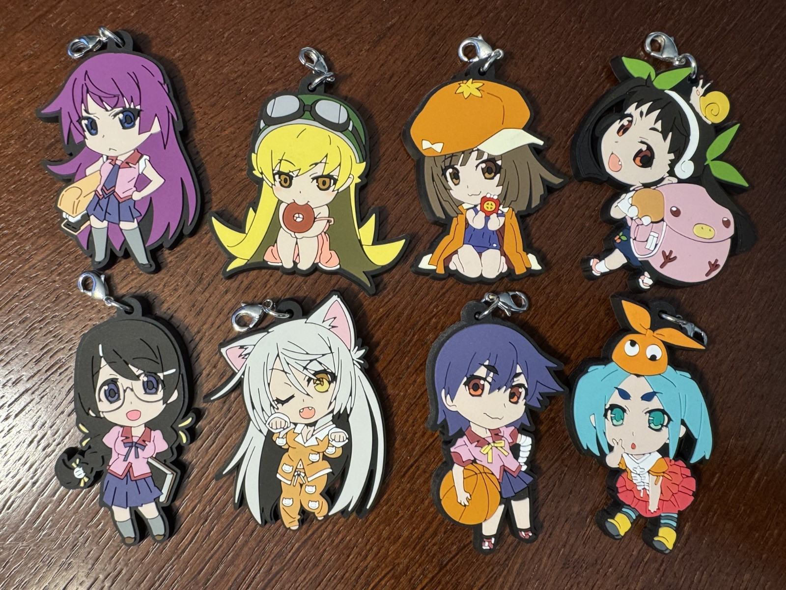 Bakemonogatari Full Set Rubber Strap Charm Key Chain Key Ring Anime Monogatari Bakemonogatari Full Set Rubber Strap Charm Key Chain Key Ring Anime Monogatari