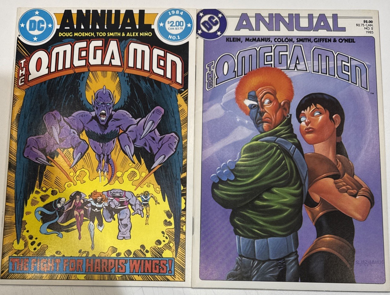The Omega Men Annual #1 & 2 (1984/85) Complete Set, 2 Comic Lot The Omega Men Annual #1 & 2 (1984/85) Complete Set, 2 Comic Lot