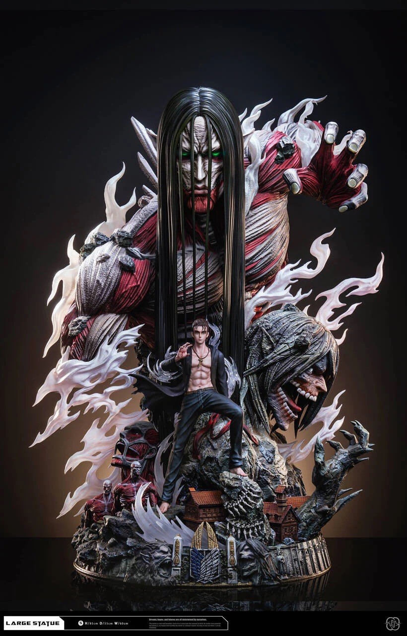 Hertz Studio Attack On Titan Eren Yeager Model PU Statue 85cm Painted Collection