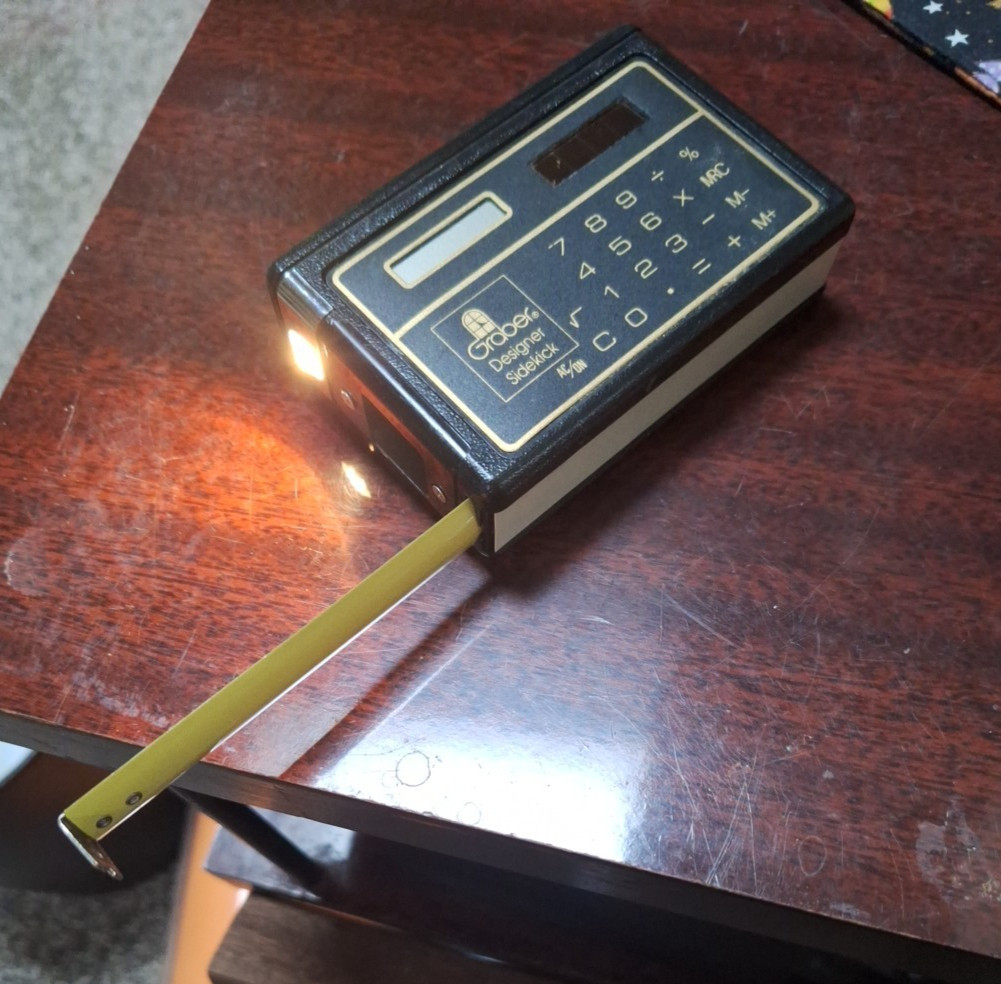 Vtg 1980s Promotional 5 in 1 Tool Graber Tape Measure Light Calculator Level