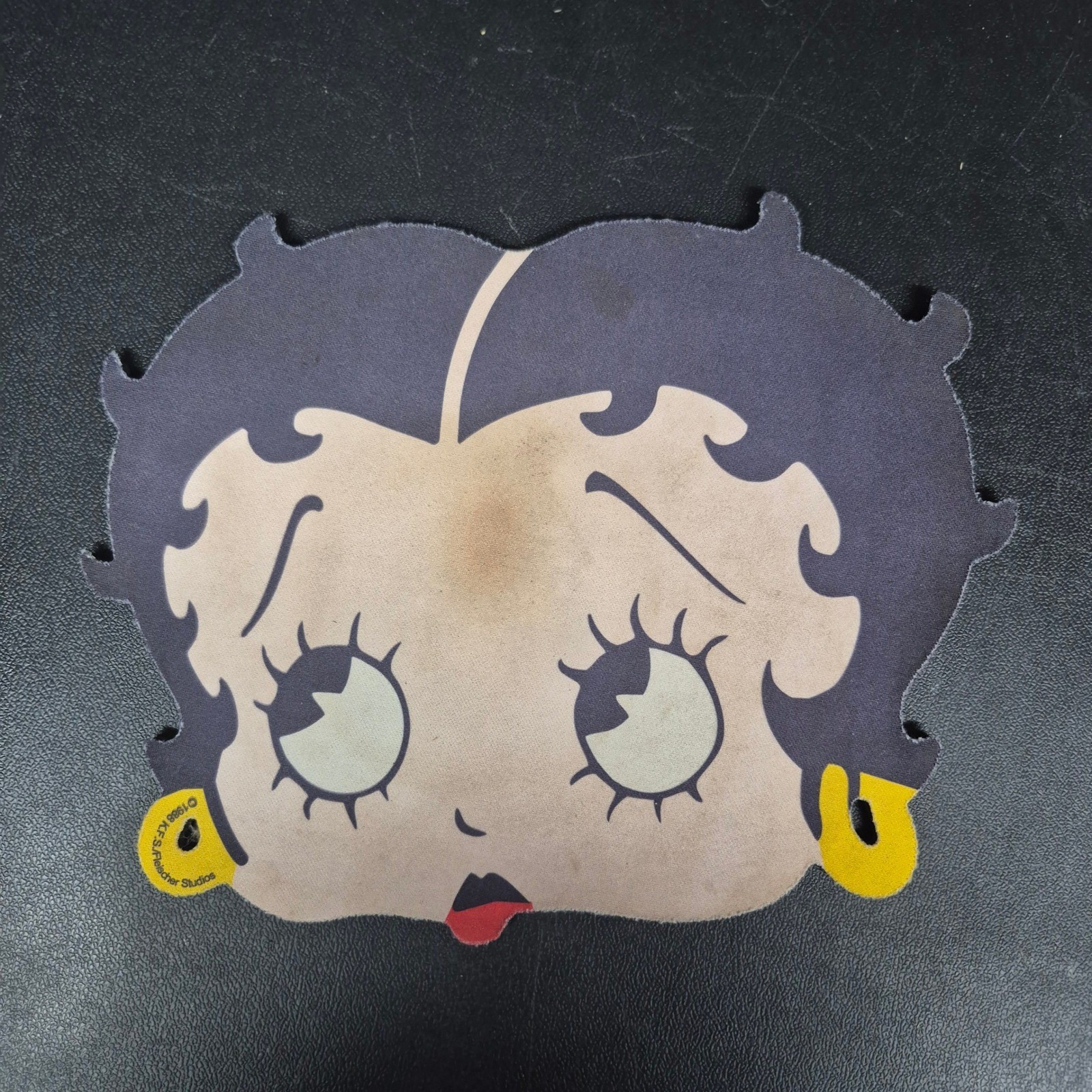 Vintage 1988 Betty Boop Die Cut Mouse Pad Fleischer Studios Retro Computer Decor
