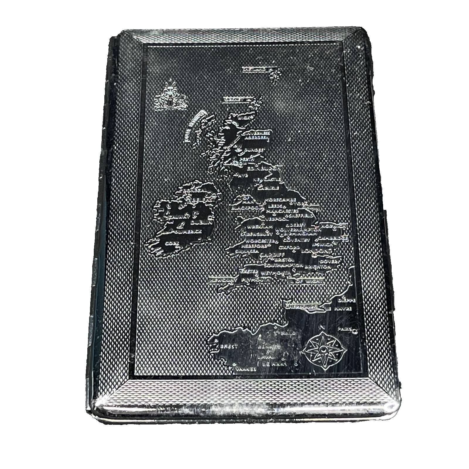 Mayell Cigarette Holder Case England Map Of Scotland, England, Ireland, & Wales 