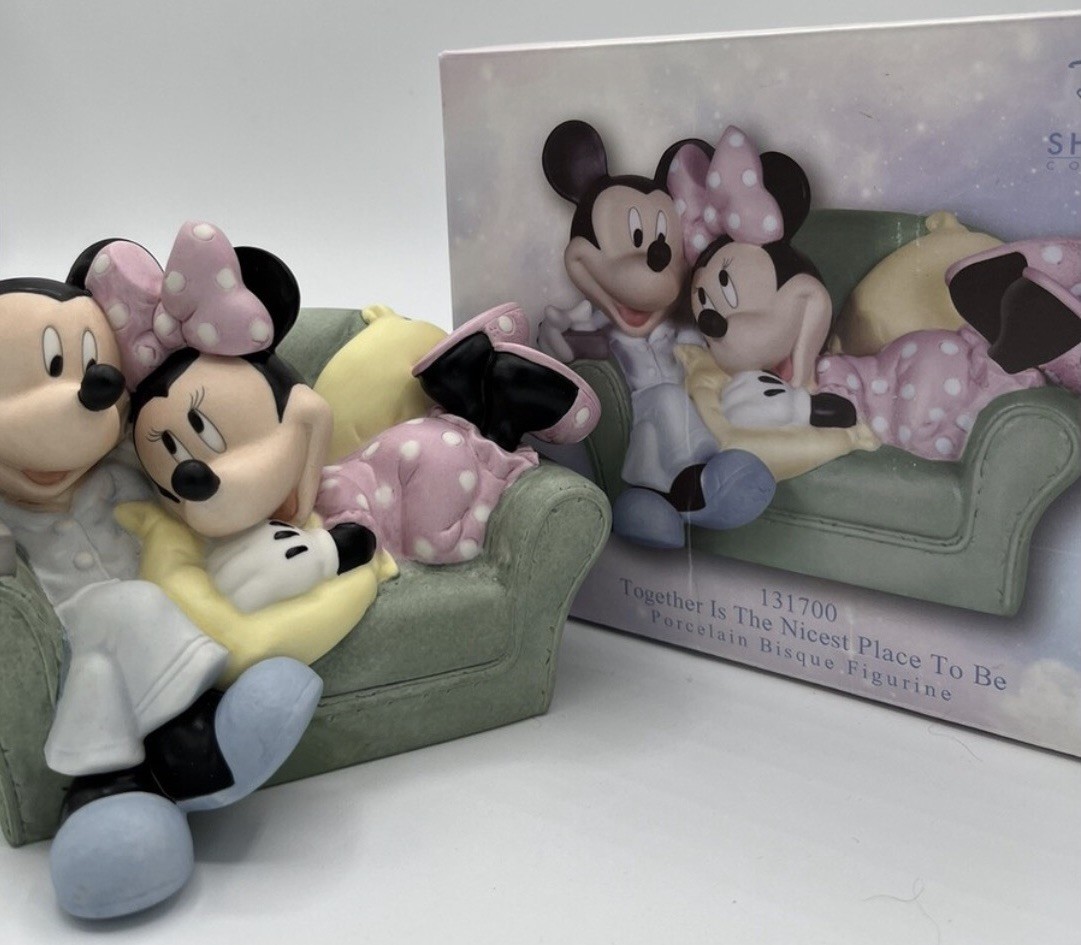 Disney Precious Moments Together Is The Nicest Place to Be Mickey Minnie BNIB