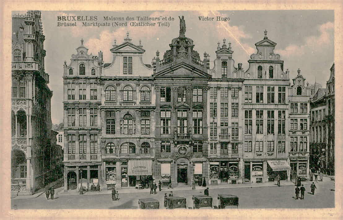 Brussels Belgium Grand Place Marketplace Tailors Guild Houses Postcard