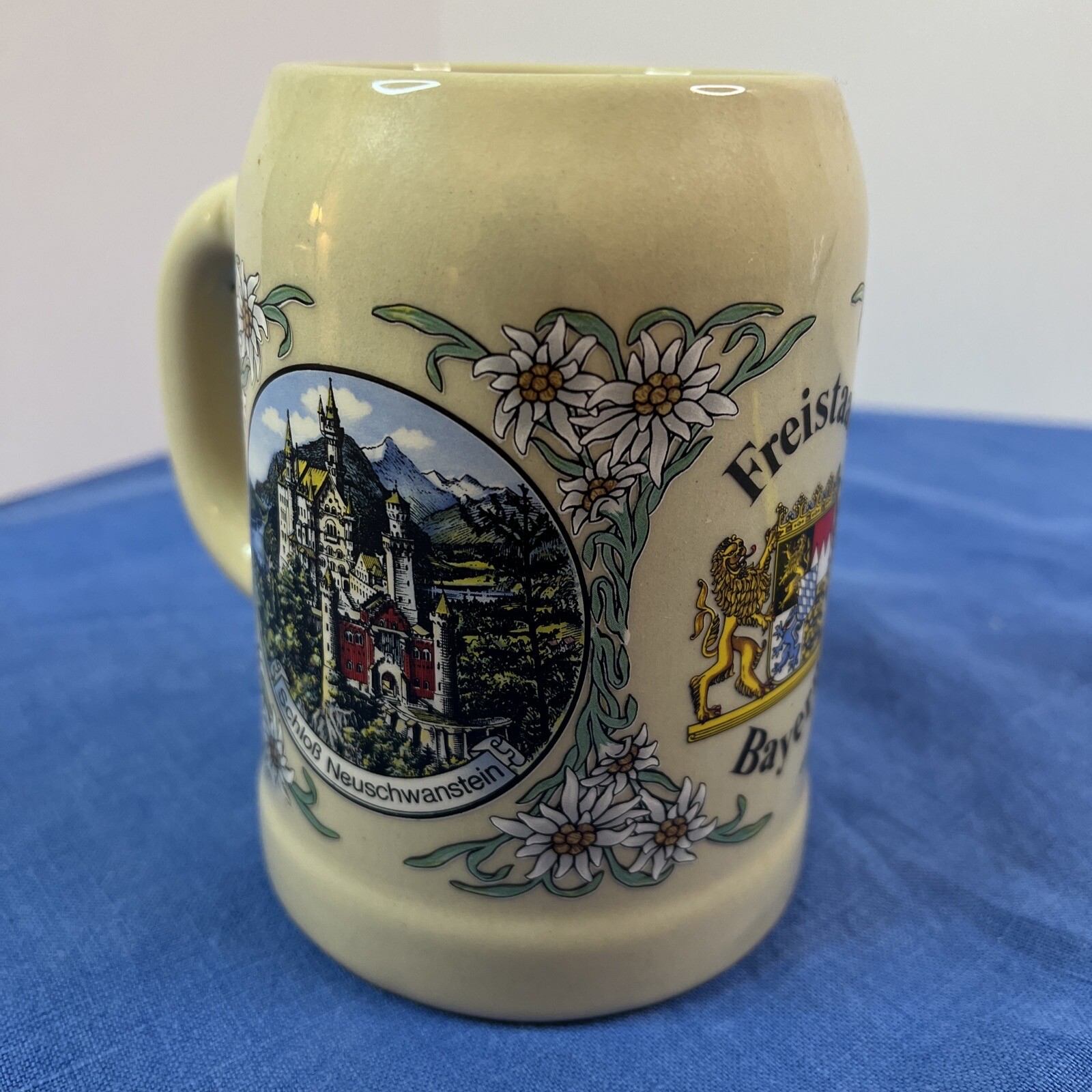 Theo Kuhn Vintage Stoneware Beer Stein /Freistaat Bayer Germany Deutschland
