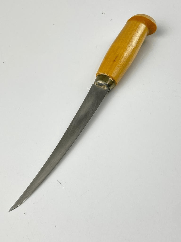 Vtg J Marttini Rapala Finland Fishing Fillet Knife w/ Leather Sheath 6in Blade C