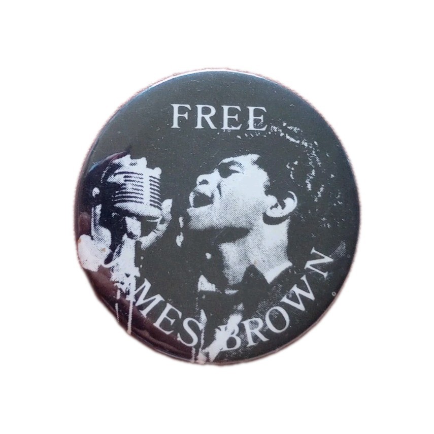 Vintage Rare FREE James Brown Protest Pinback Button Musician Political 2\