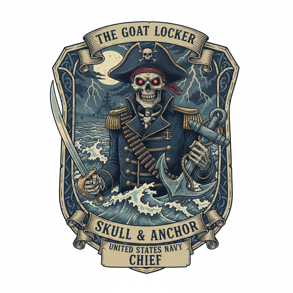 The Goat Locker US Navy Chief Sticker USN Sailor Gift Prior Service 4\