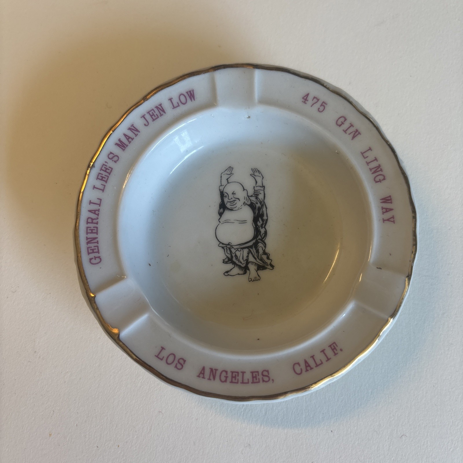 Vintage GENERAL LEE\'S MAN JEN LOW Chinese Restaurant Ashtray Chinatown LA CA 4\ Vintage GENERAL LEE\'S MAN JEN LOW Chinese Restaurant Ashtray Chinatown LA CA 4\