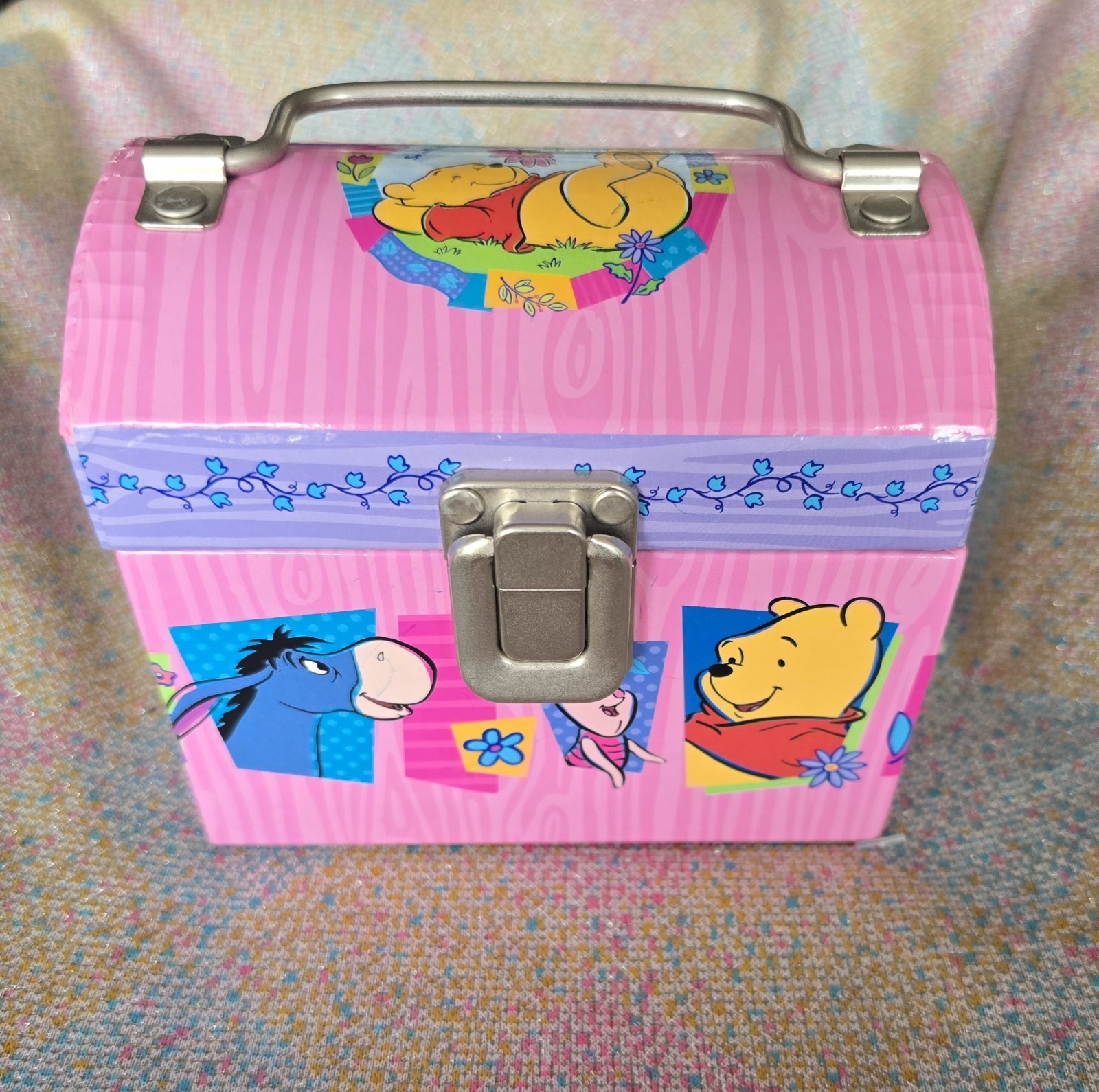 Vintage 90s Y2k Winnie the Pooh Recipe Box 3x5 Note Card Case