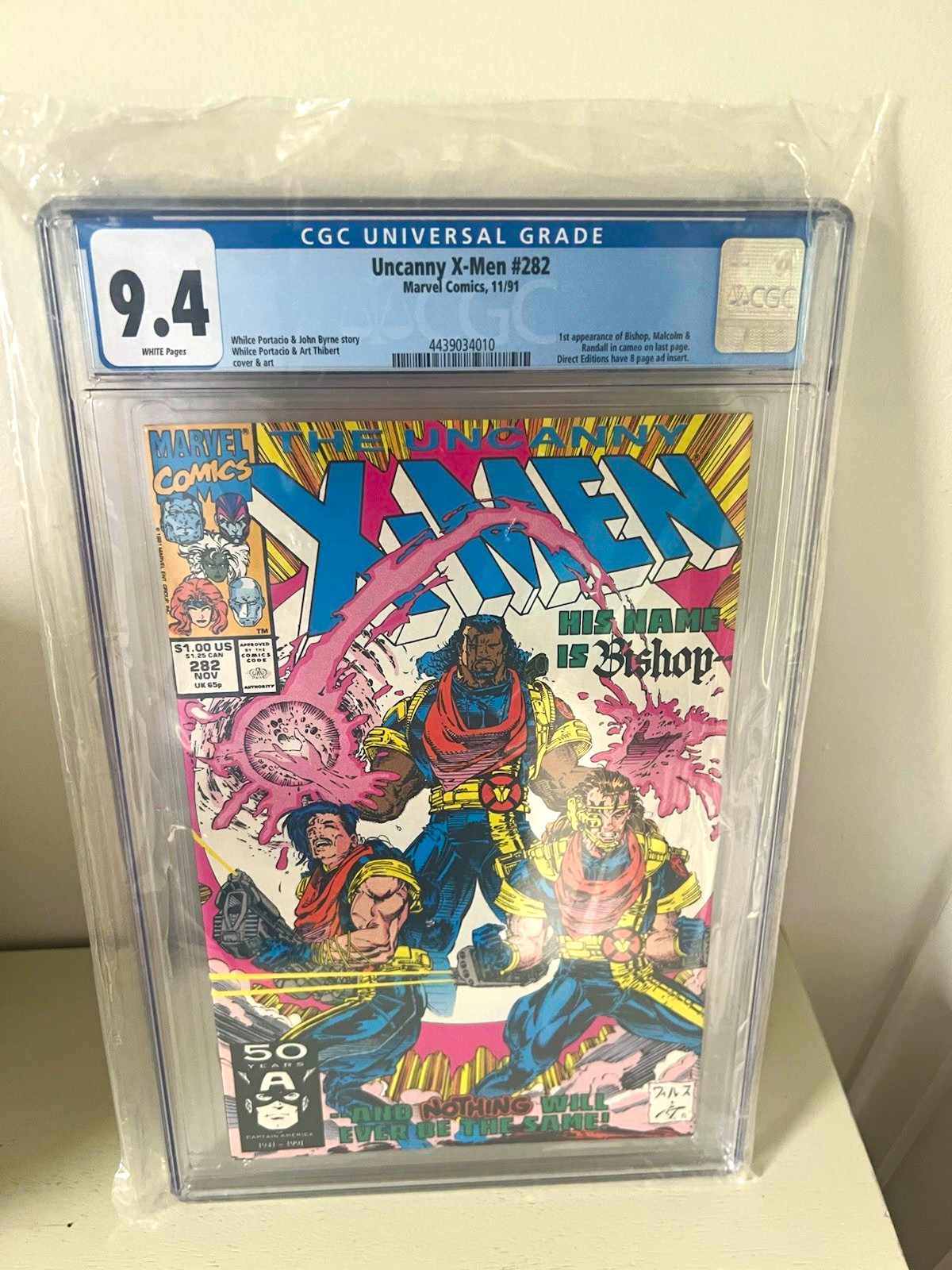 Marvel Uncanny X-Men #282 (1991) CGC 9.4 First Appearance Bishop Direct Edition