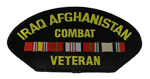 IRAQ AFGHANISTAN COMBAT VETERAN W/ CAMPAIGN RIBBONS PATCH OIF OEF IRAQ AFGHANISTAN COMBAT VETERAN W/ CAMPAIGN RIBBONS PATCH OIF OEF